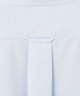 J.PRESS MEN 【KING SIZE】ピンチェックジャージ バンドカラーシャツ サックスブルー系