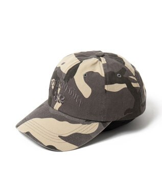 WEGO ロゴ刺繍カモフラキャップ グレー