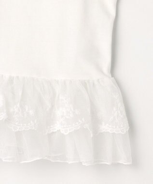 ANY KIDS 【洗濯機可能/吸汗速乾】裾レース ドライタッチ キャミソール オフホワイト