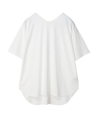 Green Parks 接触冷感バックカシュクールチュニック Off White