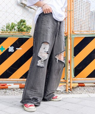 WEGO スーパーバギーデストロイデニム スミクロ