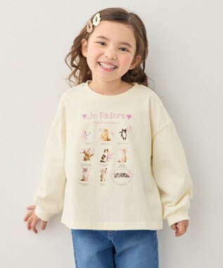 ANY KIDS 【綿100%】ネコアソート 長袖Tシャツ