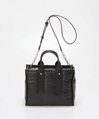 TOPKAPI 【TREASURE TOPKAPI】メタリック パデット ショルダー付 トートバッグ ブラック