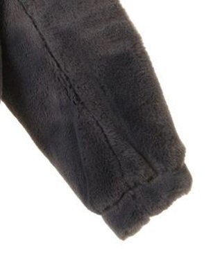 earth music&ecology ファーショートコート チャコールグレー