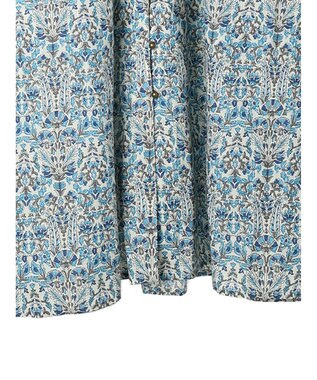 CRAFT STANDARD BOUTIQUE インド綿アラベスク柄ワンピース Blue