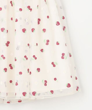 ANY KIDS 【チェリーベリーシリーズ】フルーツ チュール スカート オフホワイト系