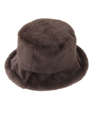 AMERICAN HOLIC フェイクファーバケットハット Brown