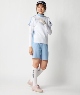 FILA GOLF／marie claire 【Marie claire sports】ライトダンボールニットショートパンツ ブルー