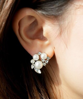 ANY SIS パール調ジュエル イヤリング