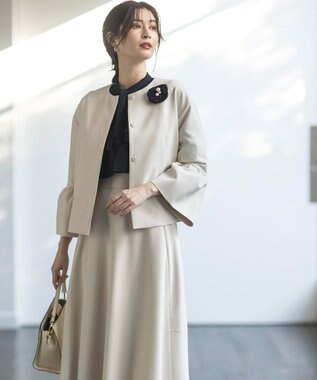 組曲 S 【KUMIKYOKU NAVY】コンフォータブルドレープ ジャケット サンドベージュ系