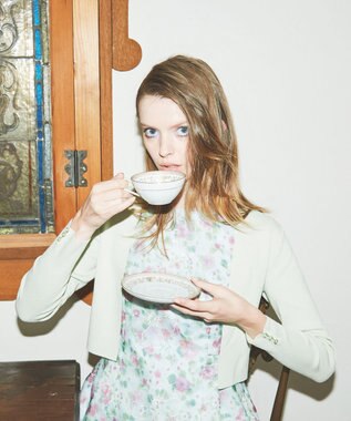 TOCCA 【洗える】SQUARE BOLERO ボレロ ライトグリーン系