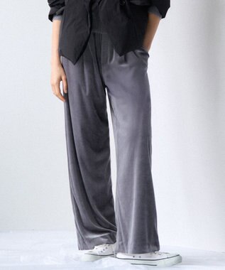 23区 【GOLD LABEL】プレミアムベロア ドロスト ワイドパンツ