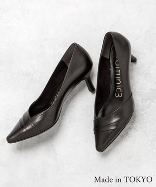 Dominic3 切り替えデザイン ヒールパンプス