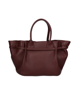 INTER-CHAUSSURES 【CHRISTIAN VILLA】レザーミディアムハンドバッグ ボルドー