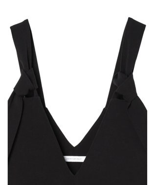 AMERICAN HOLIC 両ＶネックＩラインワンピース Black
