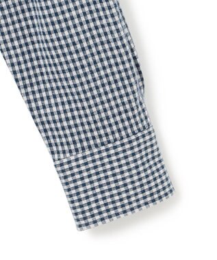 J.PRESS MEN 【KING SIZE】ギンガムチェック コットンネルジャージシャツ ネイビー系3