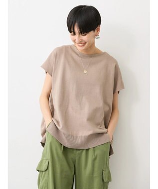 AMERICAN HOLIC 前振りニットフレンチスリーブプルオーバー Mocha