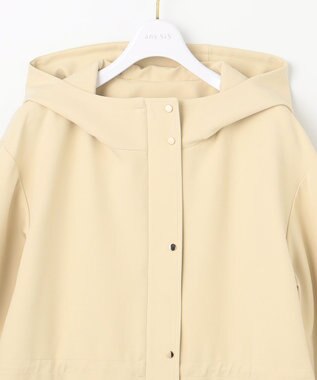 ANY SIS 【撥水・UVカット・洗える】フーデットハーフ コート イエロー
