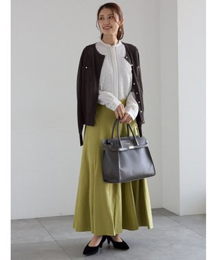 Te chichi フロントレースブラウス グレー