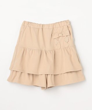組曲 KIDS 【150-160㎝】リボンティアード キュロット ベージュ