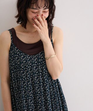 Green Parks レーヨンクレープキャミワンピース Navy