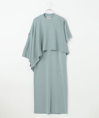 #Newans 【洗える】コットンウールニットセットアップ ライトブルー系