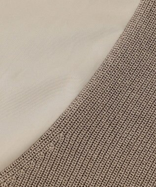 自由区 【カタログ掲載・洗える】ハイツイストコットンアセテート異素材コンビ トップス ダークサンドxサンド