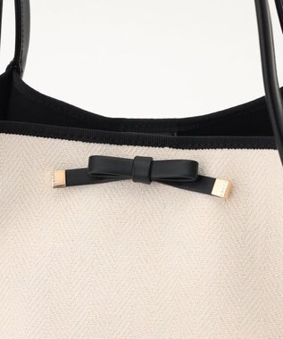 TOCCA 【A4サイズ対応】TRIM RIBBON CANVASTOTE トートバッグ ブラック系