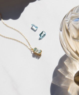 TOCCA 【WEB＆数量限定】CROCHET OF COLOR  NECKLACE K10 アクアマリン ネックレス アクアマリン