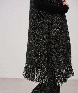 uncrave ツイードニット ジレ ブラック×オフ