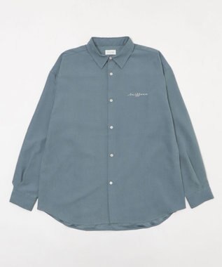 WEGO 【ユニセックス着用ITEM】フィブリルワンポイントBIGシャツ（長袖） サックス