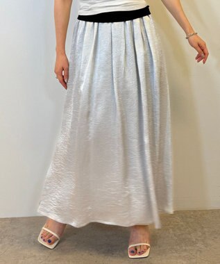  【Nave・otona MUSE別注/速乾/UVケア/洗える】シャイニーフレアスカート