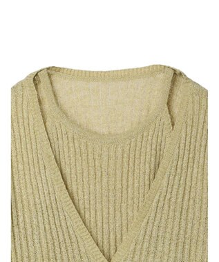Green Parks テープヤーンドッキングニットプルオーバー Light Green