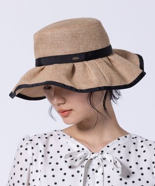 TOCCA 【UV99%以上カット・吸水速乾・抗菌防臭・洗える・サイズ調整可】FRILL HAT ハット ベージュ系