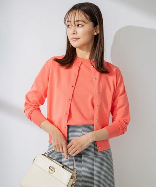 組曲 【8色展開・アンサンブル対応】ブーケカラーカーディガン 【WEB限定】オレンジ系9