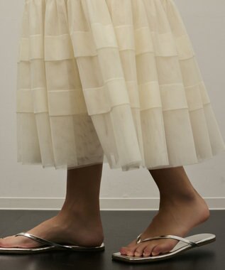 GRACE CONTINENTAL チュールティアードスカート キナリ