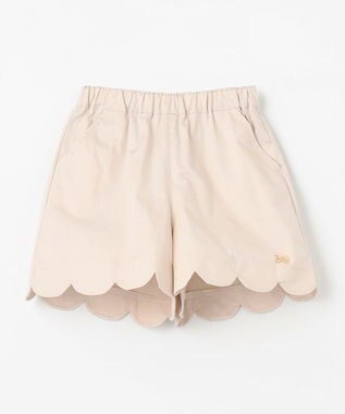 ANY KIDS 裾スカラップ ショートパンツ ミルクベージュ
