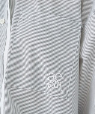 earth music&ecology レイヤードストライプシャツ Off White