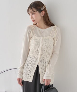 earth music&ecology 微シアーメロープルオーバー Off White