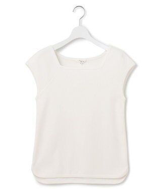 23区 S 【SLOW/一部店舗限定】ミドルフライスジャージー キャップスリーブカットソー ホワイト系