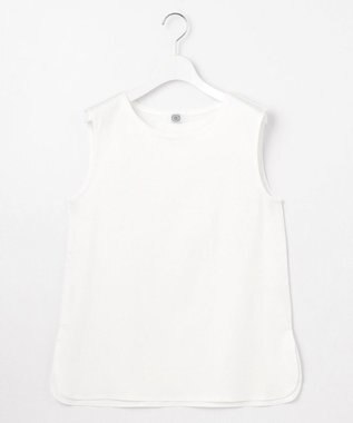 J.PRESS LADIES L 【洗える】スムースジャージー ノースリーブ カットソー オフ系