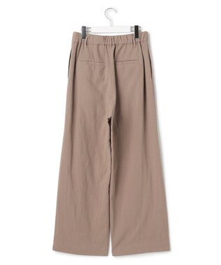 J.PRESS YORK STREET 【WOMEN】コットンワッシャータックワイド パンツ ブラウン系