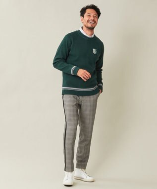 23区GOLF 【23Fondation/MEN】グレンチェック パンツ ブラック系3