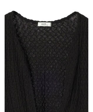 earth music&ecology ぽこぽこドロストカーディガン Black