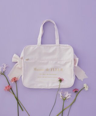 Maison de FLEUR サテンキャリーオンバッグ Pink