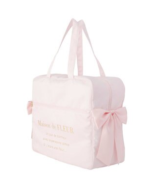 Maison de FLEUR サテンキャリーオンバッグ Pink