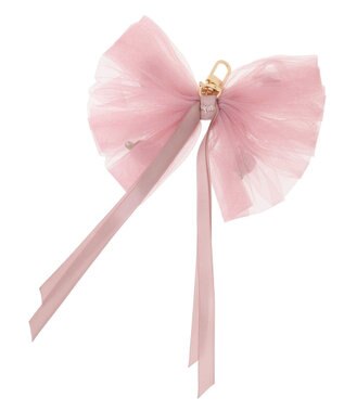 Maison de FLEUR チュールローズリボンチャーム Pink