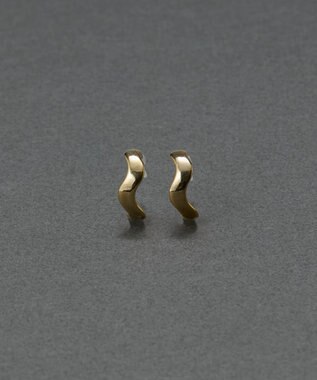 Phoebe 〈金属アレルギー対応〉リップルフープセラミックポストピアス　ゴールド/ニッケルフリー ゴールド
