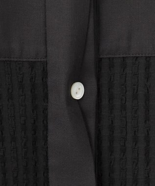 組曲 【WEB限定】ステッチストライプドビー ブラウス ブラック系