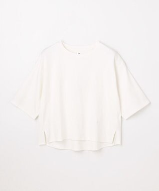 ANY 【Sサイズあり】オーガニックコットンスムース5分袖Tシャツ ホワイト